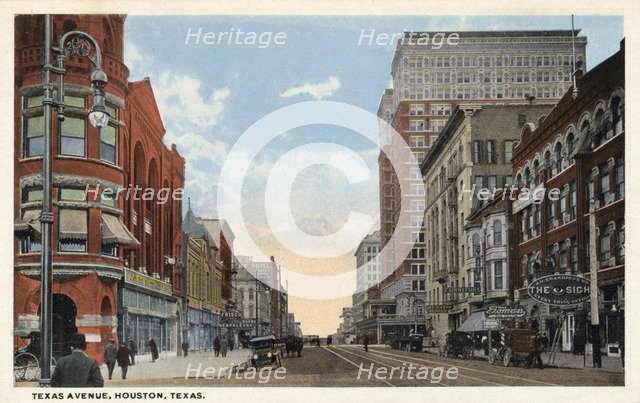 Texas Avenue, Houston, Texas, USA, 1918. Artist: Unknown