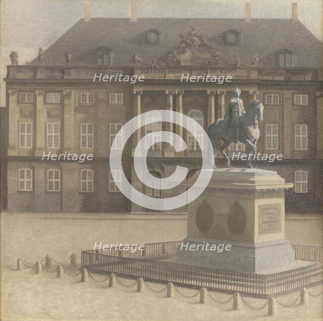 Amalienborg Square, Copenhagen, 1896. Creator: Vilhelm Hammershøi.