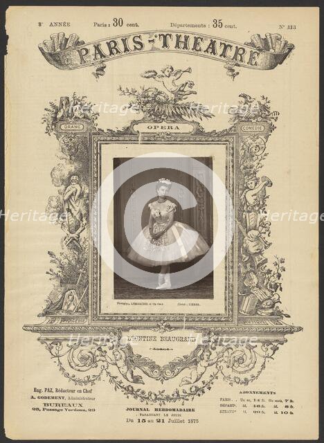 Paris Theatre: Leontine Beaugrand, 1875. Creator: Alphonse J. Liébert.