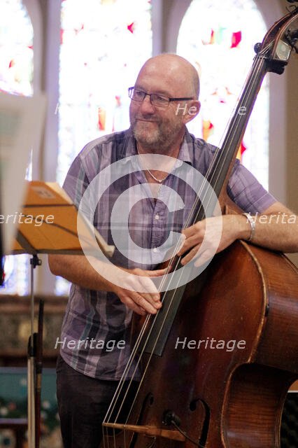 Nigel Thomas, Alex Bondono’s Horace Silver Sextet, Jazz at St Andrews Church, Hove, July 2022. Creator: Brian O'Connor.
