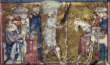 Training for knighthood and military service, 13th-14th century.  Creator: Unknown.