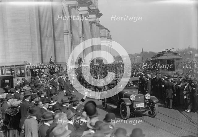 British Commission To U.S - Arrival At Union Station; General Views, 1917. Creator: Harris & Ewing.