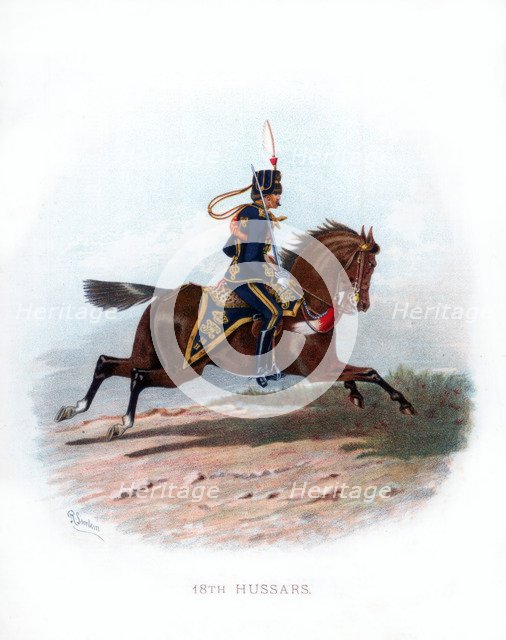 '18th Hussars', 1890.Artist: R Simkin