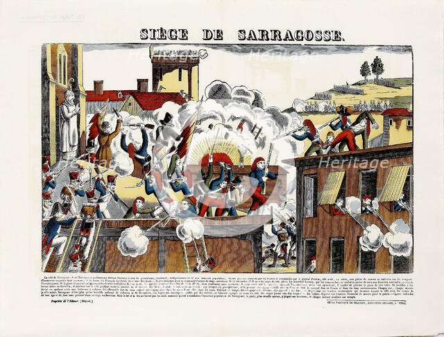 The siege of Zaragoza, 1809, c1825-1830. Creator: Pellerin, Jean-Charles (1756-1836).