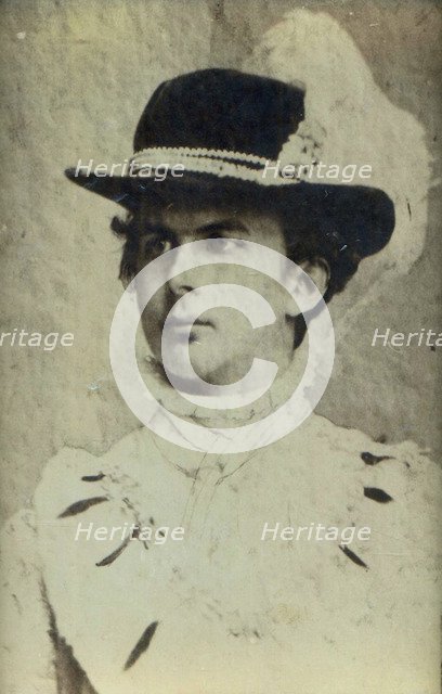 Portrait of Ludwig II of Bavaria (1845-1886) with a hat.