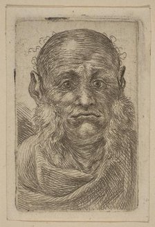 Head of Old Man. Creator: Attributed to Stefano della Bella (Italian, Florence 1610-1664 Florence).