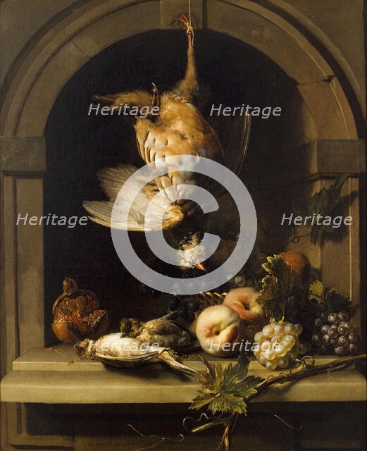 Perdrix rouge dans une niche, between 1680 and 1685. Creator: Nicolas de Largilliere.