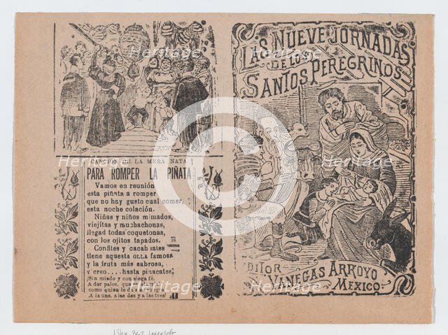Two advertisments printed on the same sheet for materials published by Vanegas Ar..., ca. 1900-1910. Creator: José Guadalupe Posada.