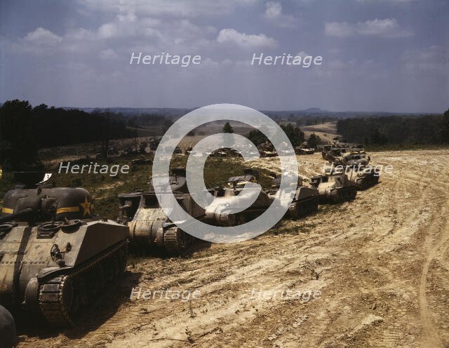 M-4 tank line, Ft. Knox, Ky., 1942. Creator: Alfred T Palmer.