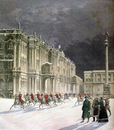 Winter Palace, Saint Petersburg, Russia, 1891. Artist: F Meaulle