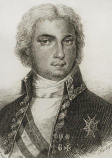 Manuel de Godoy y Alvarez de Faria, Spanish politician, 1851.  Creator: Pedro Hortigosa.