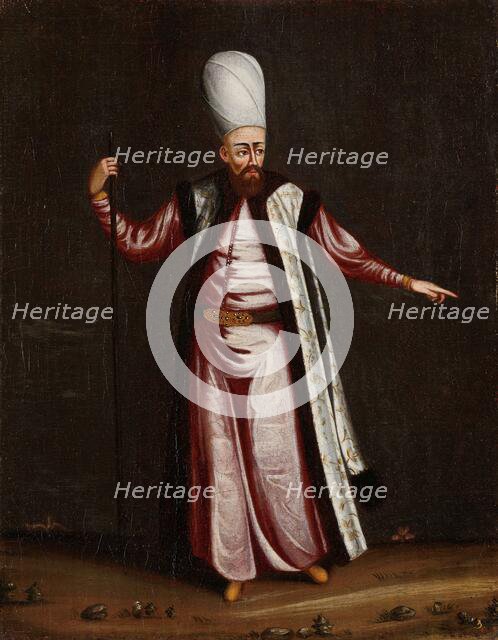 The Capoudgi Bachi, Grand-master of the Seraglio, 1700-1737. Creator: Workshop of Jean Baptiste Vanmour.