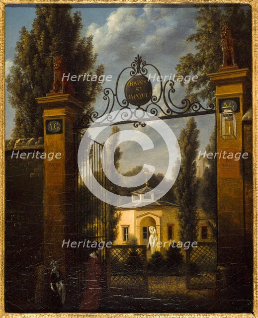 Bains Saint-Jacques, rue des Feuillantines, c1830. Creator: G Lettie.