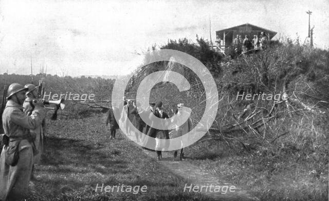 President of the Portuguese Republic on the front; Traveling through liberated region..., 1917. Creator: Unknown.