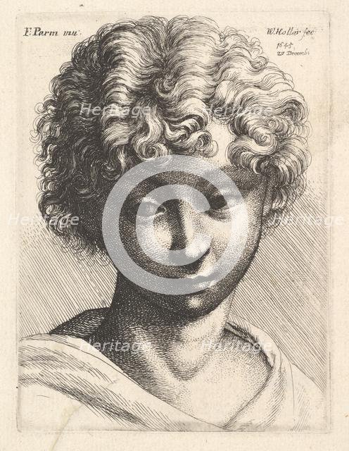 Head of a young girl, 1645. Creator: Wenceslaus Hollar.