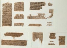 Papyri Fragments, Coptic, 7th century. Creator: Unknown.