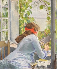 Au bord de la mer (Honfleur), 1881. Creator: Gonzalès, Eva (1849-1883).