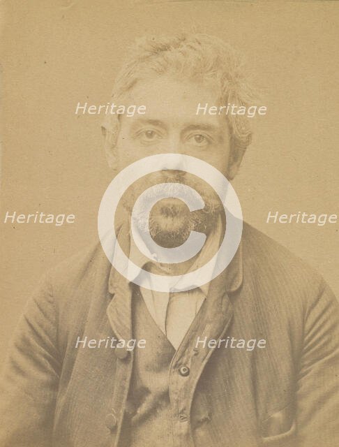 Jaffard. Julien, Ludovic. 37 ans, né le 31/5/57 à Lesterps (Charente). Journalier. Anarchi..., 1894. Creator: Alphonse Bertillon.