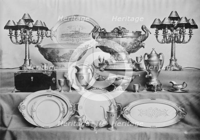 Silver Belonging To U.S.S. Florida, 1911. Creator: Harris & Ewing.