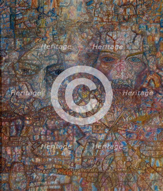 Faces, 1940. Artist: Filonov, Pavel Nikolayevich (1883-1941)