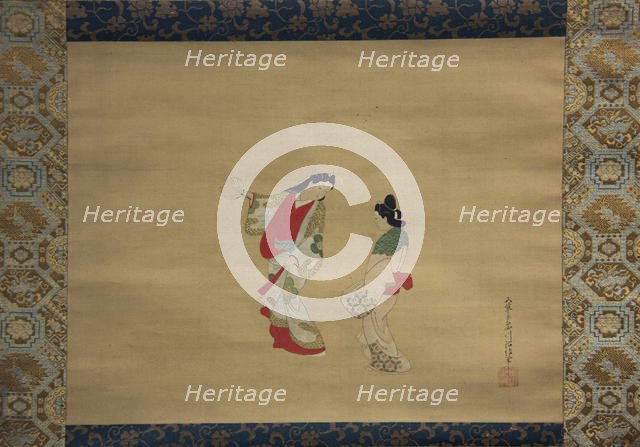 Woman and Attendant, 18th century. Creator: Nishikawa Sukenobu.