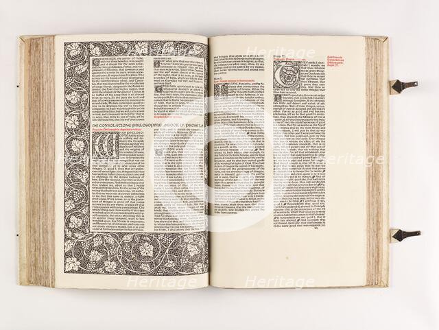 The Kelmscott Chaucer - The Works of Geoffrey Chaucer Now Newly Imprinted, 1896. Creator: Sir Edward Coley Burne-Jones.