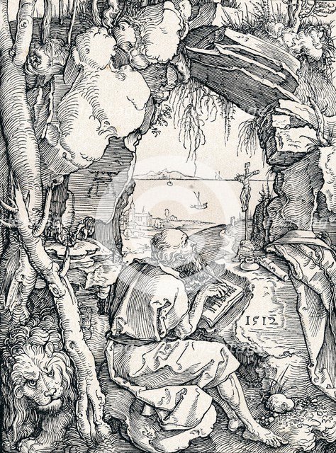 'St Jerome in a Cave', 1512 (1906). Artist: Albrecht Durer.
