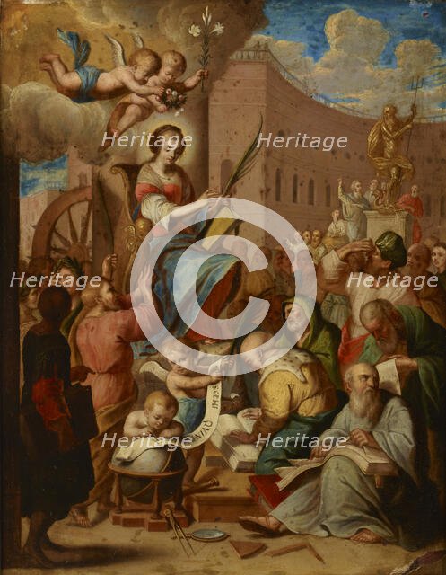 Apotheosis of Saint Catherine, 17th century. Creator: Unknown.