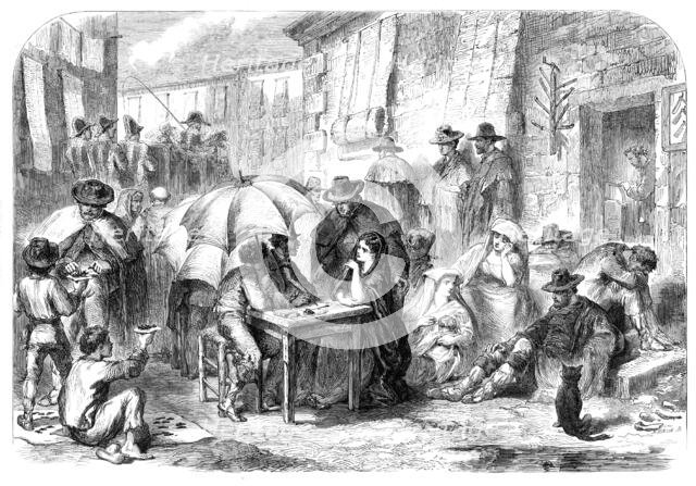 Letter-writers and dealers in cigar-ends at Rome, 1864. Creator: Unknown.