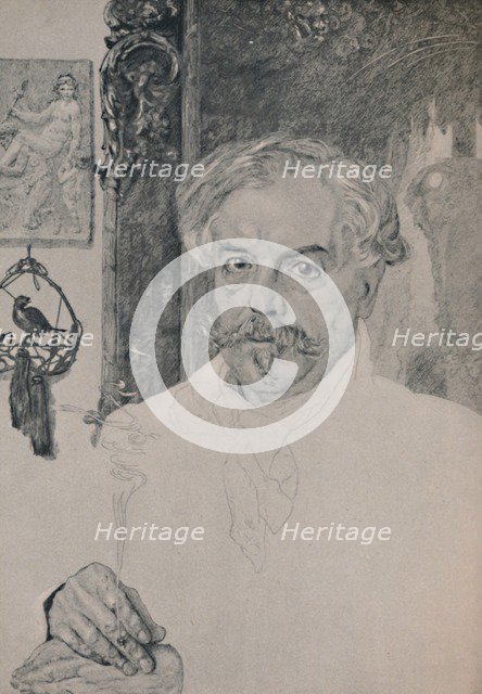 'Portrait of Edmund De Goncourt', 1882, (1946). Artist: Felix Bracquemond.