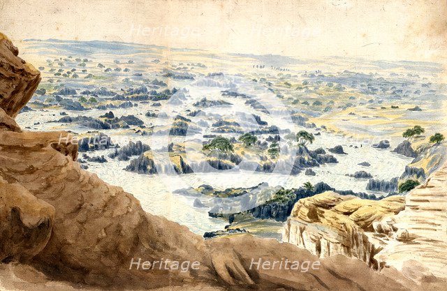 'Landscape, Cataract, Egypt', c19th Century. Artist: John Gardner Wilkinson