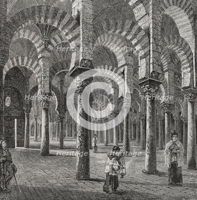 Great Mosque of Cordoba or Cathedral of Our Lady of the Assumption, Cordoba, Andalusia, Spain, 1890. Creator: Joan Serra y Pausas.