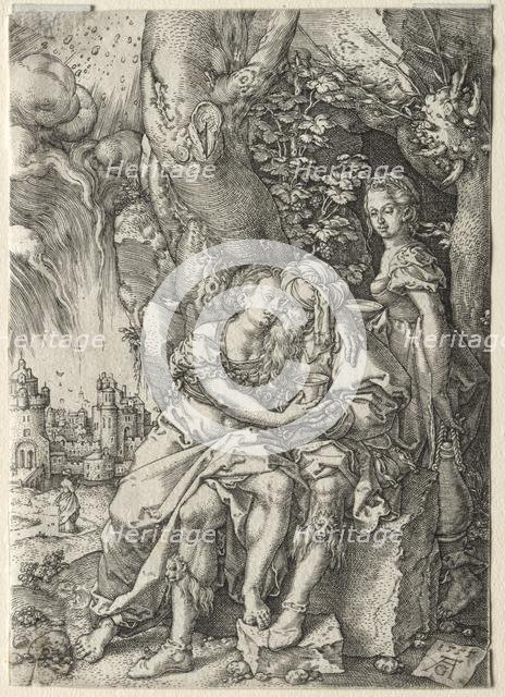 The Story of Lot: Lot with His Daughters, 1555. Creator: Heinrich Aldegrever (German, 1502-1555/61).