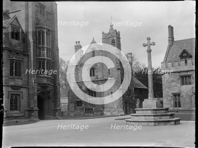 Magdalen College, St John's Quad, Oxford, Oxfordshire, 1924. Creator: Katherine Jean Macfee.