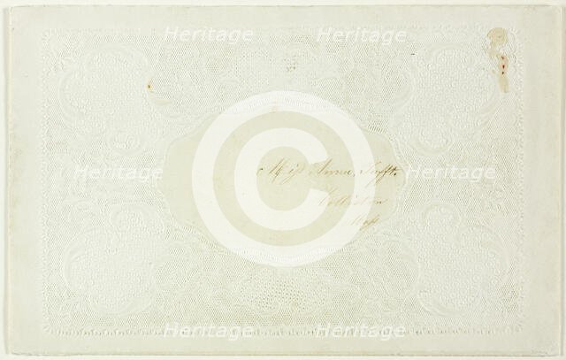 Untitled Valentine (Gold Ship in Wreath), 1845/50. Creator: Joseph Mansell.