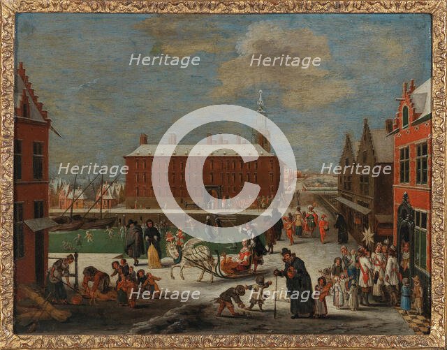 Winter in a city. Creator: Gysels, Peeter (1621-1691).