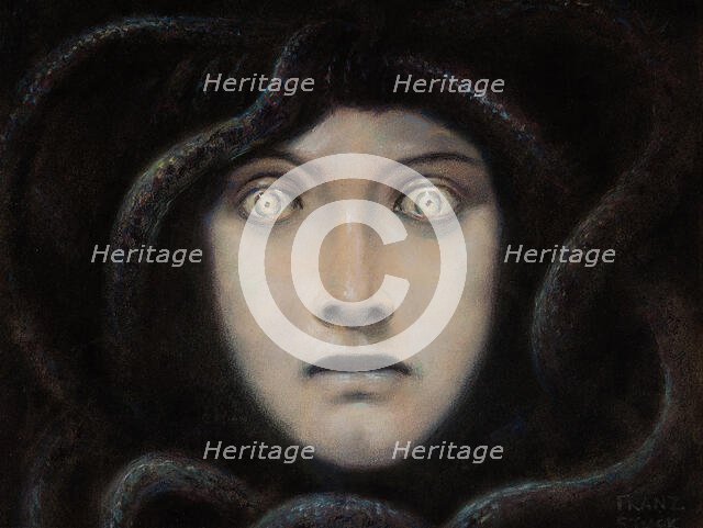Head of Medusa, c1892. Creator: Stuck, Franz, Ritter von (1863-1928).