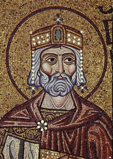 King David (Detail of Interior Mosaics in the St. Mark's Basilica), 12th century. Artist: Byzantine Master  
