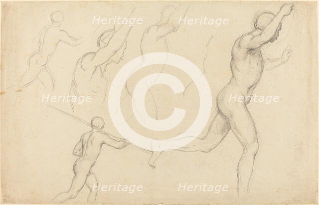 Studies of Men Running. Creator: William Etty.