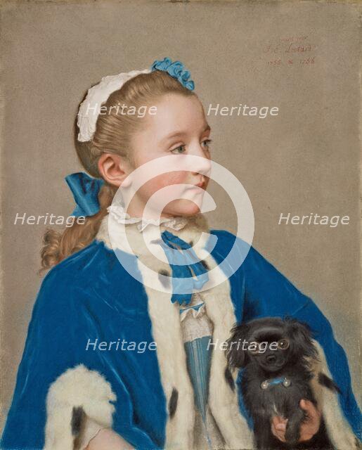 Portrait of Maria Frederike van Reede-Athlone at Seven Years of Age, 1755-1756. Creator: Jean-Etienne Liotard.