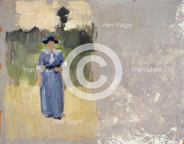 Etude de personnage (Le cours La Reine), between 1913 and 1914. Creator: Jules Ernest Renoux.