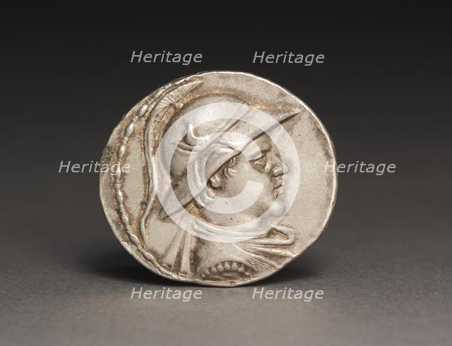 Coin of Eukratides I, 170-145 BC. Creator: Unknown.