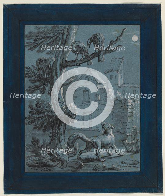 The Fox and the Turkey Hens: Illustration for the Fables of La Fontaine, 1733. Creator: Jean-Baptiste Oudry (French, 1686-1755).