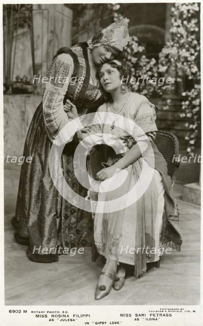 Rosina Filippi and Sari Petrass, actresses, c1912(?).Artist: Rotary Photo