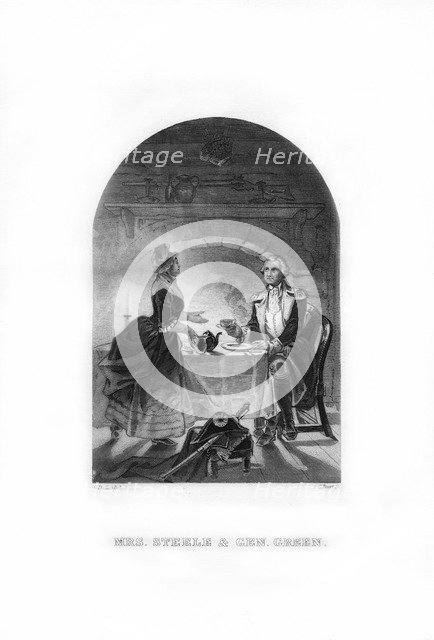 'Mrs Steele and General Green', c1770s, (1872).Artist: C Burt