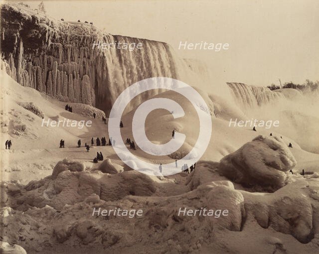 Ice Bridge and the American Falls, Niagara, New York, ca. 1883. Creator: Unknown.