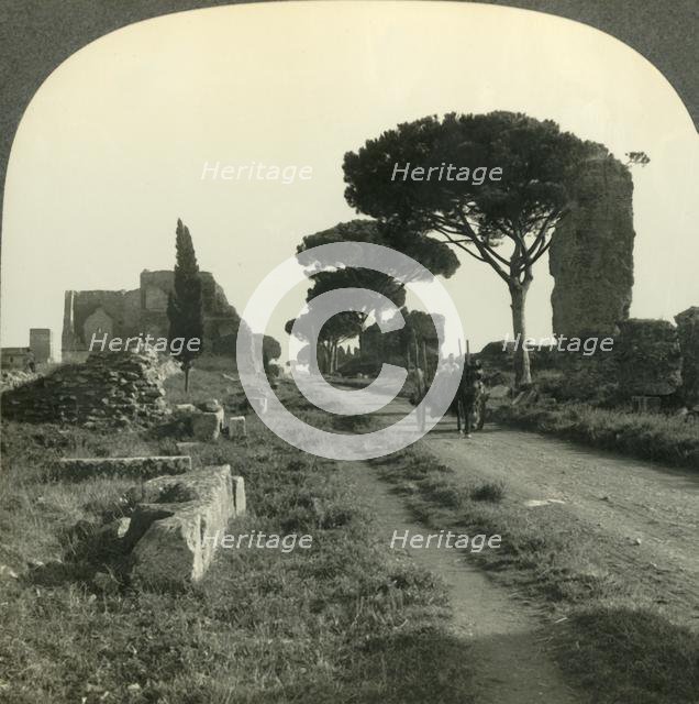'Venerable Tombs and Italian Rural Life beside the Appian Way, Rome, Italy', c1930s. Creator: Unknown.