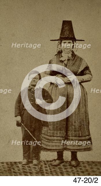 John Harris of Dihewyd, Ceredigion with his wife Margaret, c1860. Creator: Unknown.