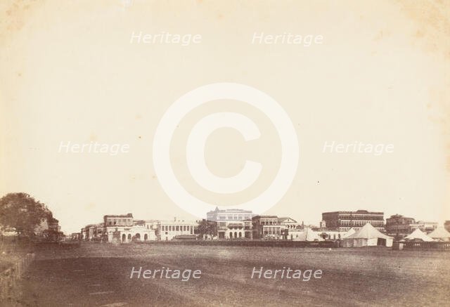 A View in Calcutta Including the Buildings of Payne and Co., the Mountain Hotel..., 1850s. Creator: Unknown.