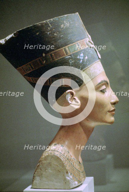 Head of Queen Nefertiti of Egypt. Artist: Unknown